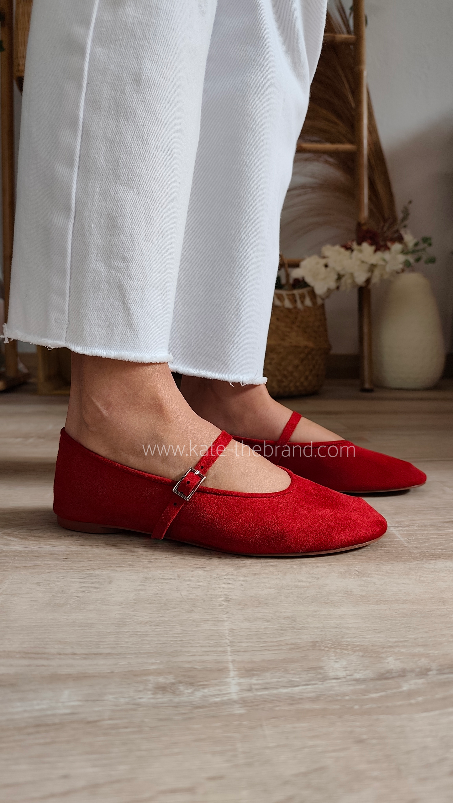 Mary Jane tecido VERMELHO