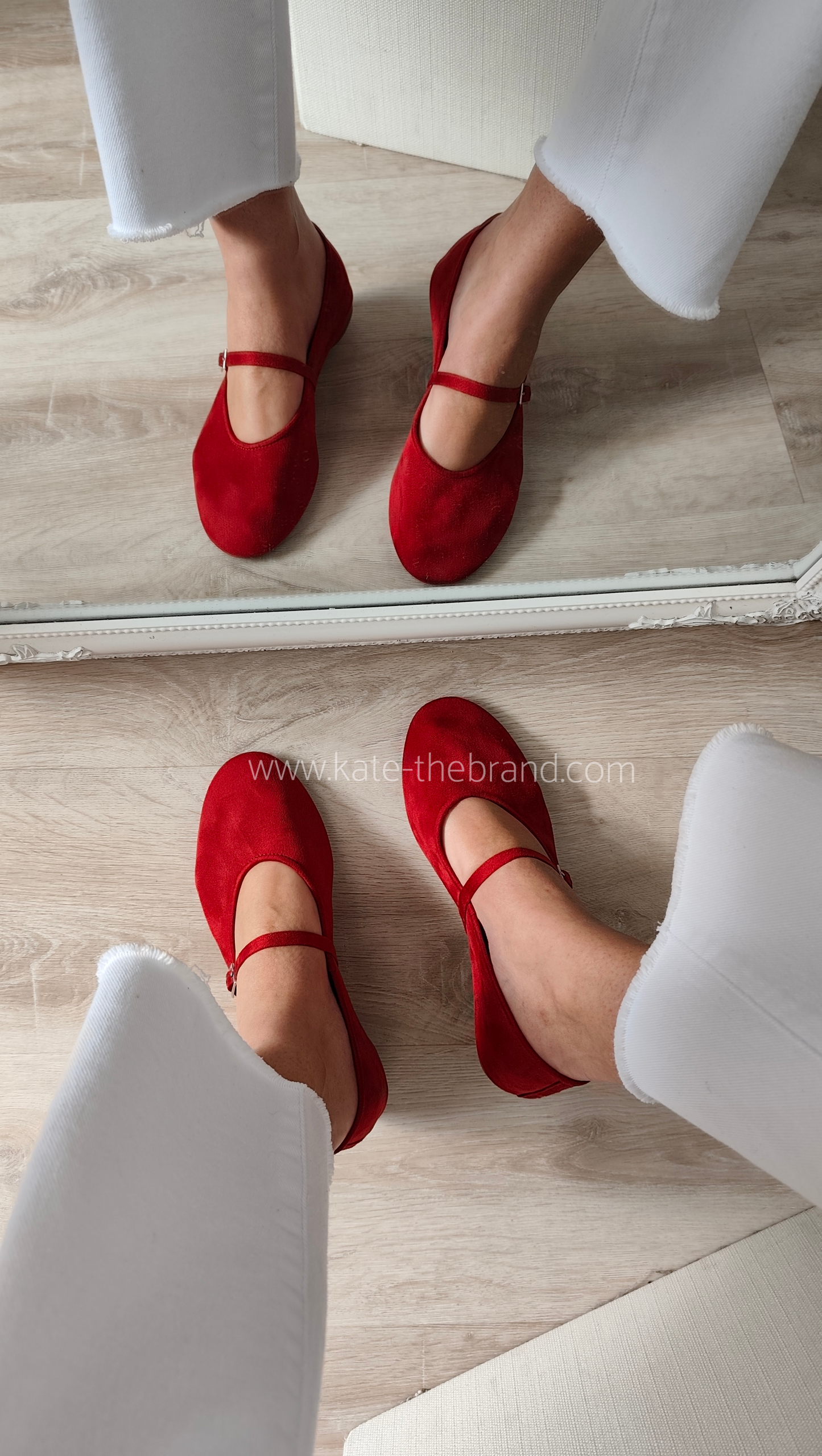 Mary Jane tecido VERMELHO