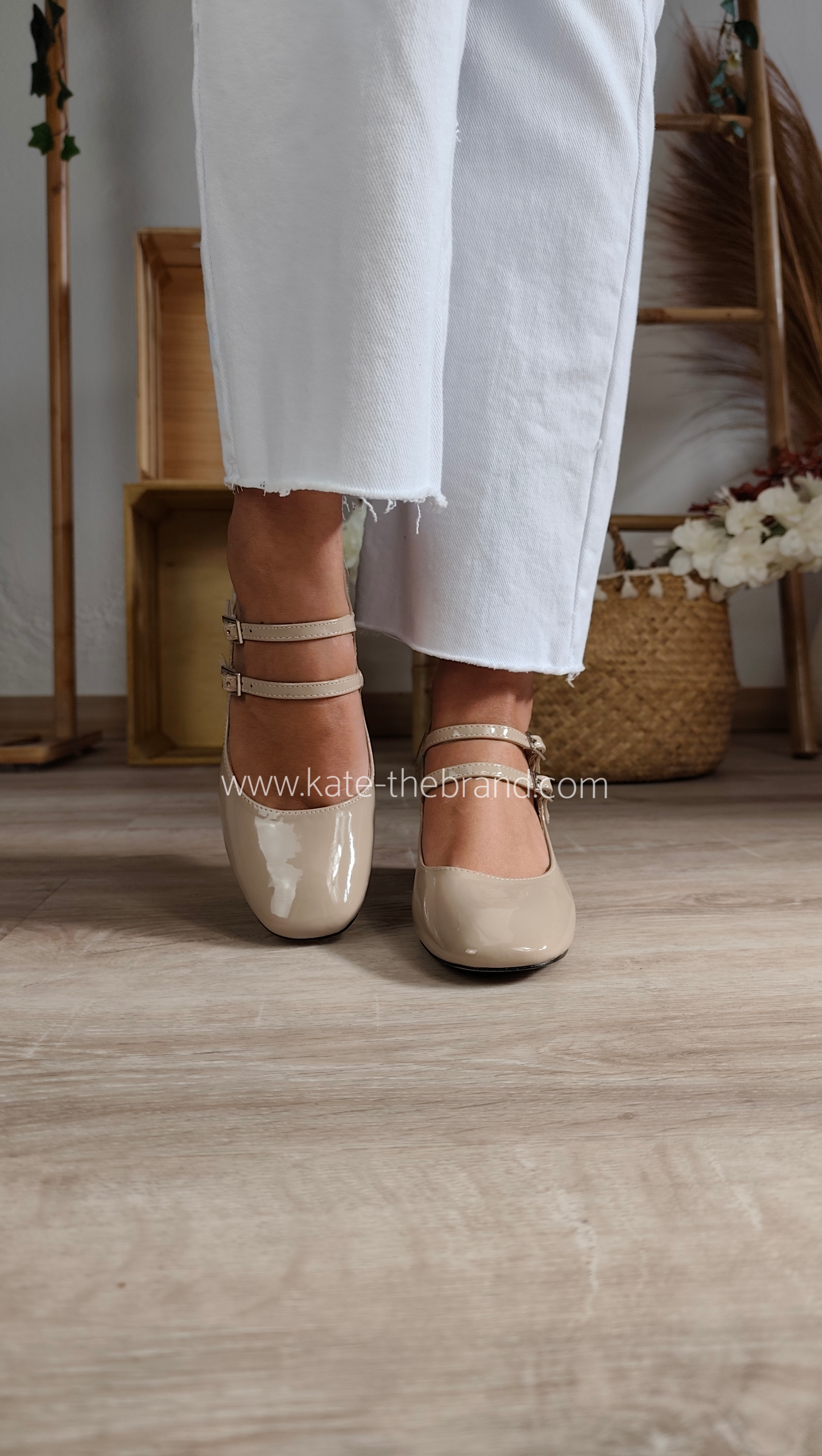 Sapato tacão Mary Jane TAUPE