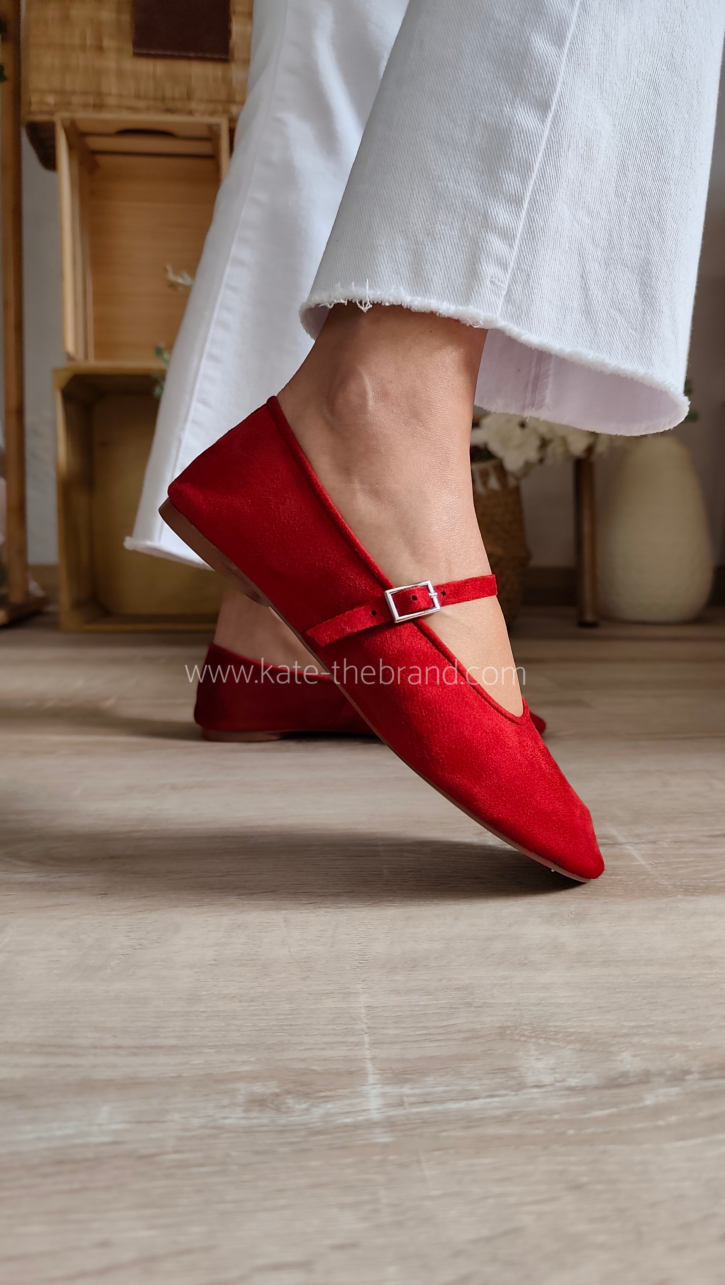 Mary Jane tecido VERMELHO